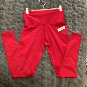 NWT Core 10 Women's All Day Comfort High-Waist Full-Length Yoga Legging, Red, XS